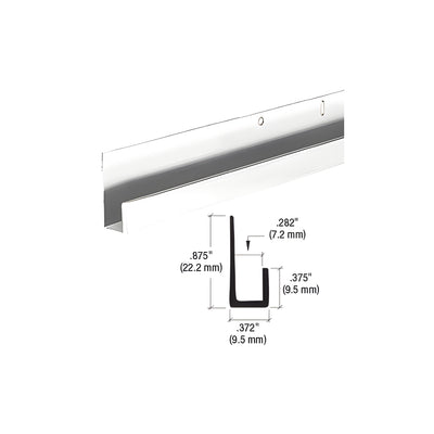 CRL Polished 1/4" Standard Aluminum J-Channel