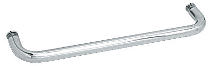A 24-inch polished chrome BM Series single-sided towel bar designed for glass mounting.