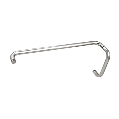CRL Polished Chrome 8" Pull Handle and 22" Towel Bar BM Series Combination Without Metal Washers
