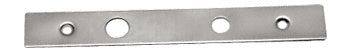 A rectangular polished stainless steel cover plate for a center-hung walking beam top pivot.