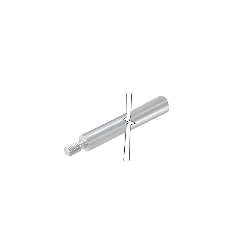 A 59-inch satin anodized aluminum extension rod with a 3/8-inch diameter and a threaded end.