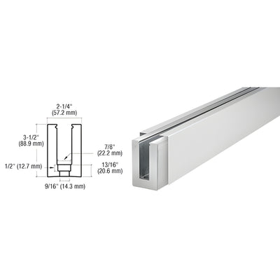 CRL Satin Anodized Custom B5L Low Profile Shoe Drilled for 1/2" to 5/8" Glass