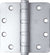 CRL Satin Chrome Non-Removable Pin Heavy Weight 1/4" Radius Ball Bearing Template Butt Hinge