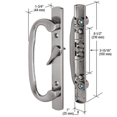 CRL Satin Nickel 8-1/2" Mortise - Style Handle