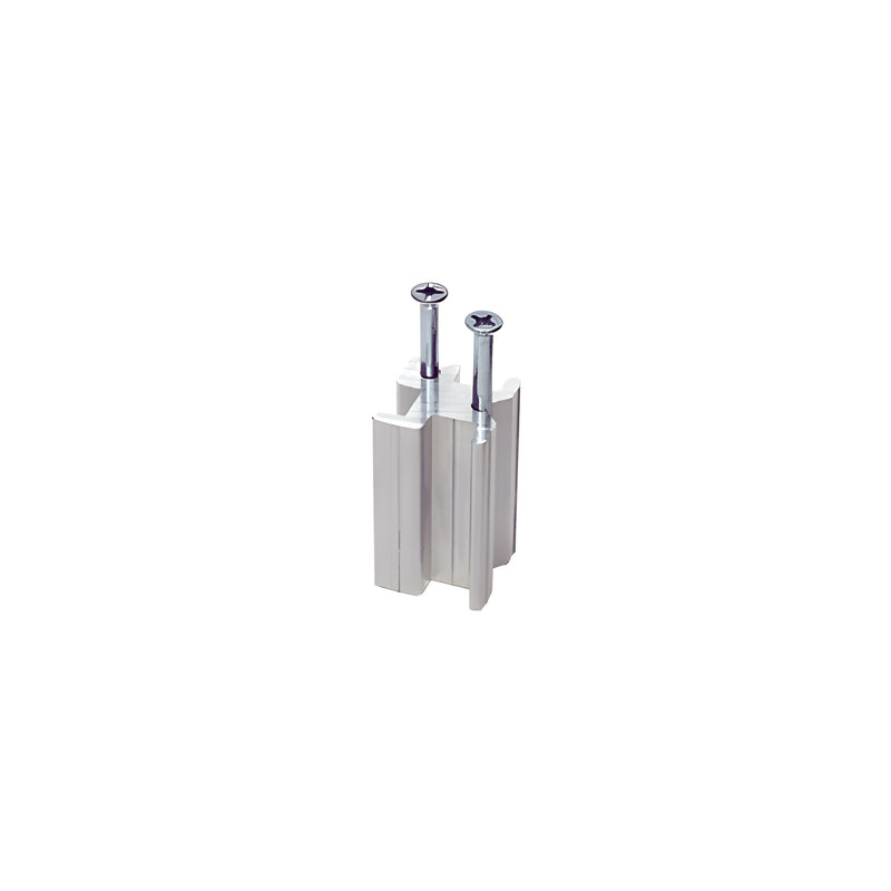 A 3-inch satin anodized aluminum mounting base for Sculptured series posts featuring two pre-installed screws.