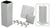 CRL Silver Metallic Standard 4" x 4" Surface Mount 36" Long Post Kit