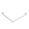 A square, Sky White aluminum post cap featuring two mounting holes on opposite corners.