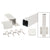 CRL Sky White 100 Series 36" Fascia Mount Post Kit
