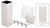 CRL Sky White Standard 4" x 4" Surface Mount 48" Long Post Kit