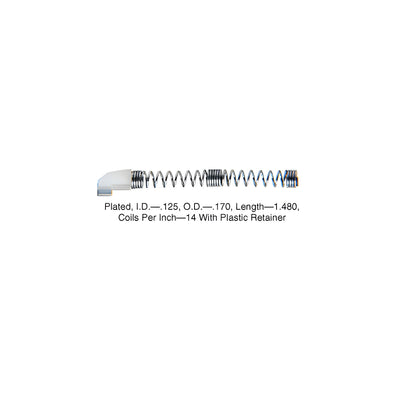 CRL 1.48" Long Slide Bolt Spring with Plastic Retainer - 100 Bulk