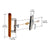 CRL Wood/Aluminum Keyed Internal Lock Sliding Glass Door Handle Set with 3-15/16" Screw Holes for Viking Doors