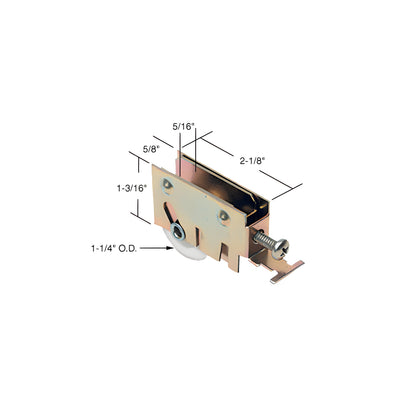 CRL 1-1/4" Nylon Sliding Glass Door Roller with 5/8" Wide Housing for International Doors