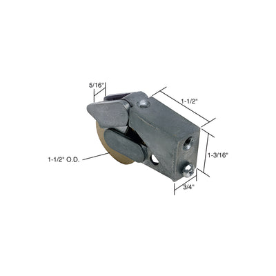 CRL 1-1/2" Steel Sliding Glass Door Roller with 3/4" Wide Housing for Fleetwood and Fullview Doors Bulk - 10/Pk
