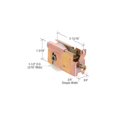 CRL 1-1/2" Nylon Sliding Glass Door Roller with 23/32" Wide Housing