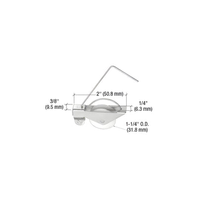 CRL 1-1/4" Nylon Sliding Screen Door Spring Tension Roller
