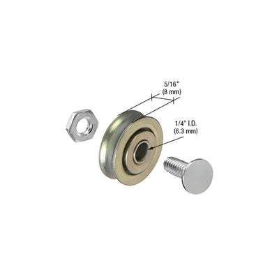 CRL 1" Diameter Steel Ball Bearing Replacement Roller 5/16" Wide