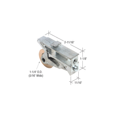 CRL 1-1/4" Steel Sliding Glass Door Roller with 11/16" Wide Housing