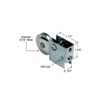 CRL 1-1/2" Steel Sliding Glass Door Roller with 3/4" Wide Housing for Keller Doors