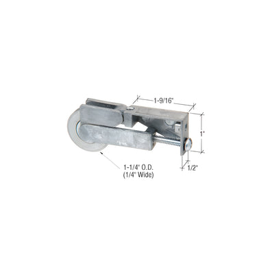 CRL 1-1/4" Steel Sliding Glass Door Roller with 1/2" Wide Housing