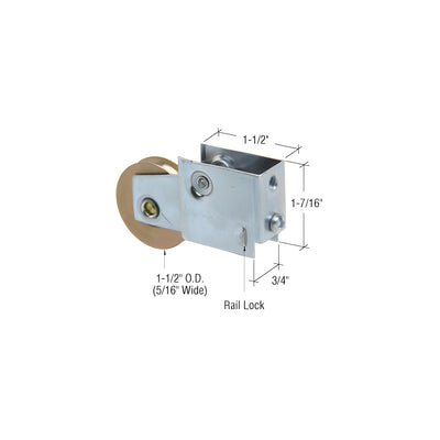 CRL 1-1/2" Steel Sliding Glass Door Roller with 3/4" Wide Housing