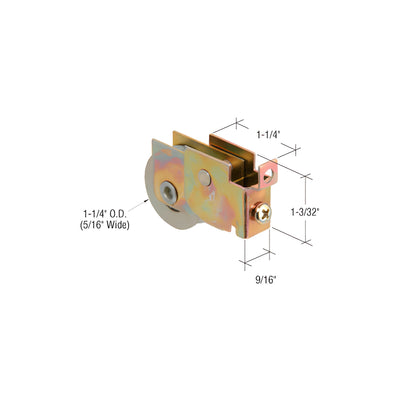 CRL 1-1/4" Steel Sliding Glass Door Roller with 9/16" Wide Housing for Superlite Patio Doors