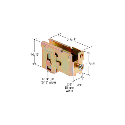 CRL 1-1/4" Steel Ball Bearing Sliding Glass Door Roller with 3/4" Wide Housing for Northrop 600 Series Doors