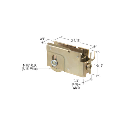 CRL 1-1/8" Steel Sliding Glass Door Roller with 23/32" Wide Housing for Merzon Aluminum Products
