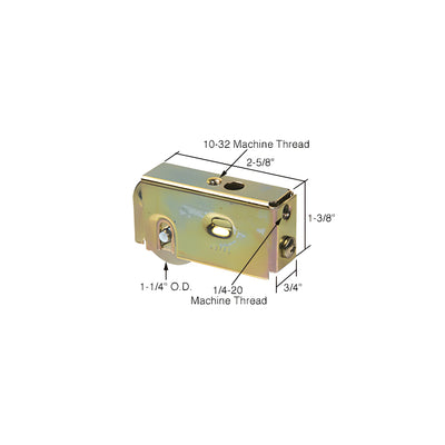 CRL 1-1/4" Steel Sliding Glass Door Roller with 3/4" Wide Housing