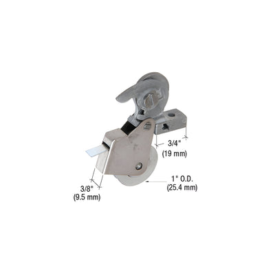 CRL 1" Steel Ball Bearing Sliding Screen Door Bottom Roller