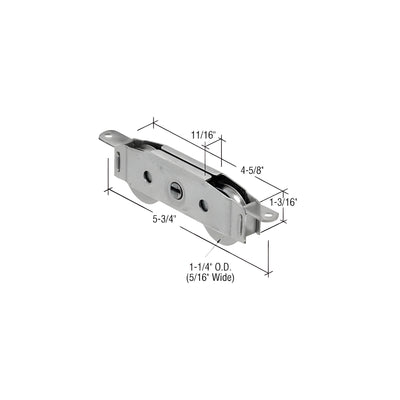 CRL 1-1/4" Tandem Steel Ball Bearing Sliding Glass Door Roller with 11/16" Wide Housing