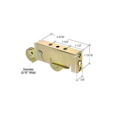 CRL 1-13/16" Tandem Steel Sliding Glass Door Roller With 7/8" Wide Housing for Armour Vue & Atlas Doors