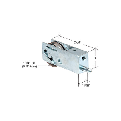 CRL 1-1/4" Stainless Steel Sliding Glass Door Roller with 11/16" Wide Housing for Trimview Doors