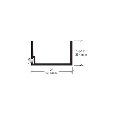 CRL-U.S. Aluminum Offset Arm Cover, Dark Bronze/Black Anodized Class 1 - 21'-4"
