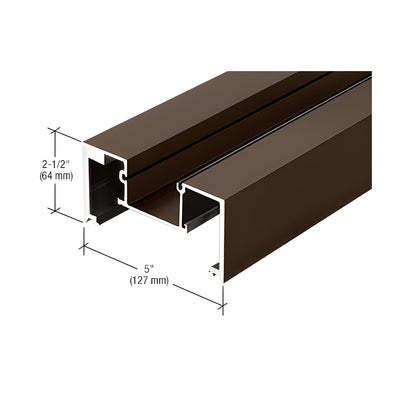 CRL-U.S. Aluminum Vertical Mullion for Series BR606, 24'-2", Dark Bronze/Black Anodized Class 1