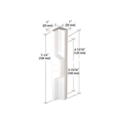 CRL White Aluminum Outside Pull 3-15/16" and 4-15/16" Screw Holes