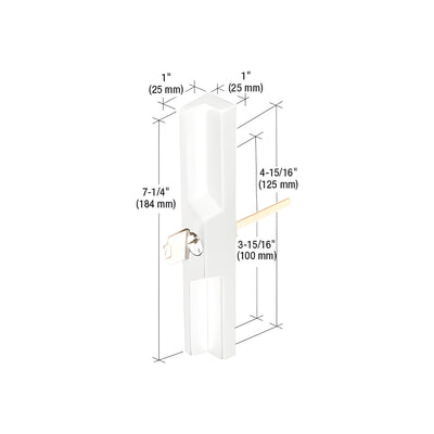 CRL White Pull and Keyed Locking Unit