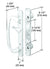CRL White 8-1/2" Mortise - Style Handle