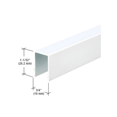 CRL White Series 3602 Upper Jamb Channel - 144"