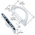 CRL White Sliding Glass Door Handle Set with 3-15/16" Screw Holes