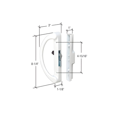 CRL White Surface Mount Handle Set 4-15/16" C-T-C Hole
