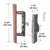 CRL Wood/Black Internal Lock Handle Set 3-1/2" Screw Holes