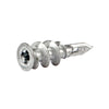 A single zinc-plated EZ-Anchor for drywall featuring a flat head and drill point thread design.