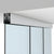 CRL70 Satin Anodized Series Single Sliding Door with Two Fixed Panels Ceiling Mount Kit