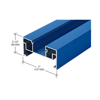 CRL-U.S. Aluminum Custom KYNAR® Paint Deep Pocket Door Jamb for 1-5/16" Glass - 24'-2"