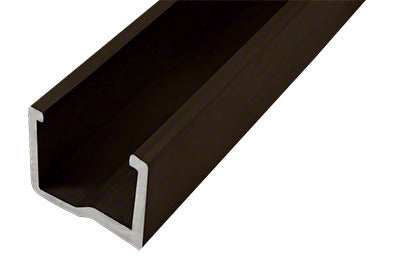 CRL-U.S. Aluminum Jamb Adaptor for 1/4" Spandrel, Dark Bronze Anodized - 24'-2", Dark Bronze/Black Anodized Class 1