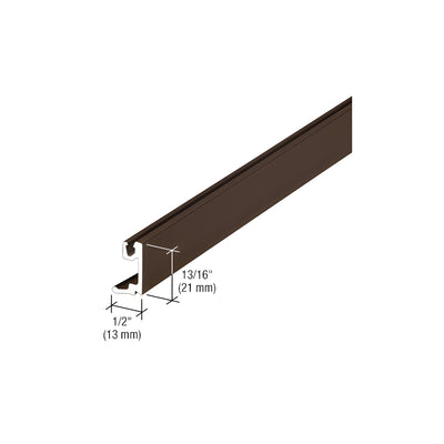 CRL-U.S. Aluminum Sash Face for 1" Glass - 24'-2", Dark Bronze/Black Anodized Class 1