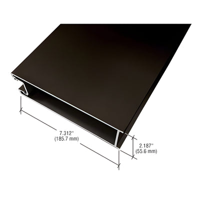 CRL-U.S. Aluminum Dark Bronze/Black Anodized Class 1 7-5/16" Bottom Rail IG500 Door for 9/16" Glazing - 21'