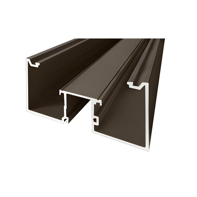 CRL-U.S. Aluminum Dark Bronze/Black Anodized Class 1 Door Jamb Deep Pocket Less Screw Spline - 24'-2"