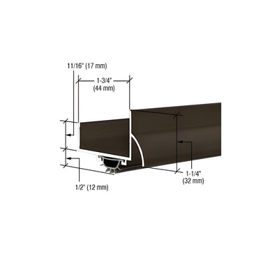CRL 48" Dark Bronze Anodized U-Shape Door Bottom