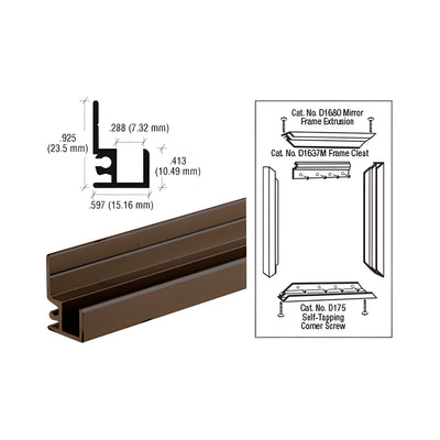 CRL Duranodic Bronze "Make It Yourself" Mirror Frame Extrusion